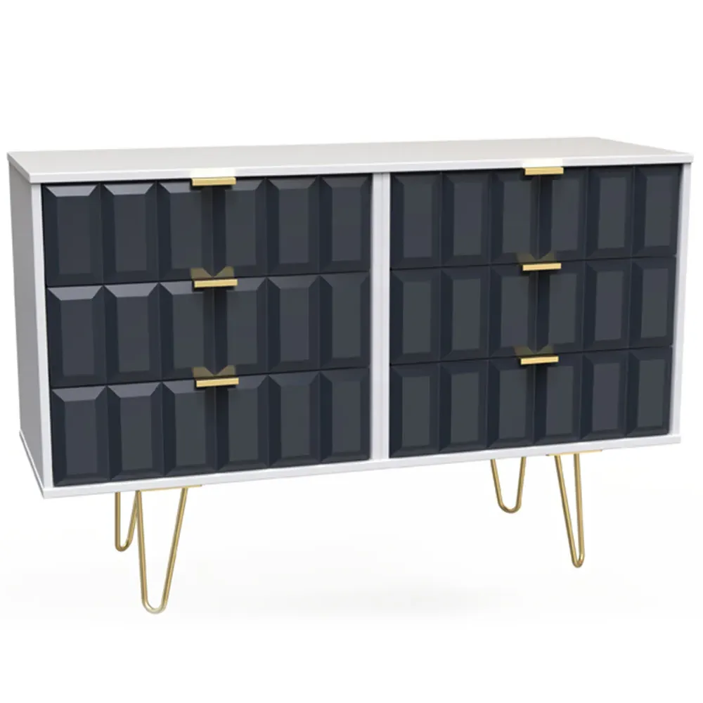 Cube 6 Drawer Chest of Drawers - Blue