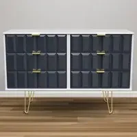 Cube 6 Drawer Chest of Drawers - Blue