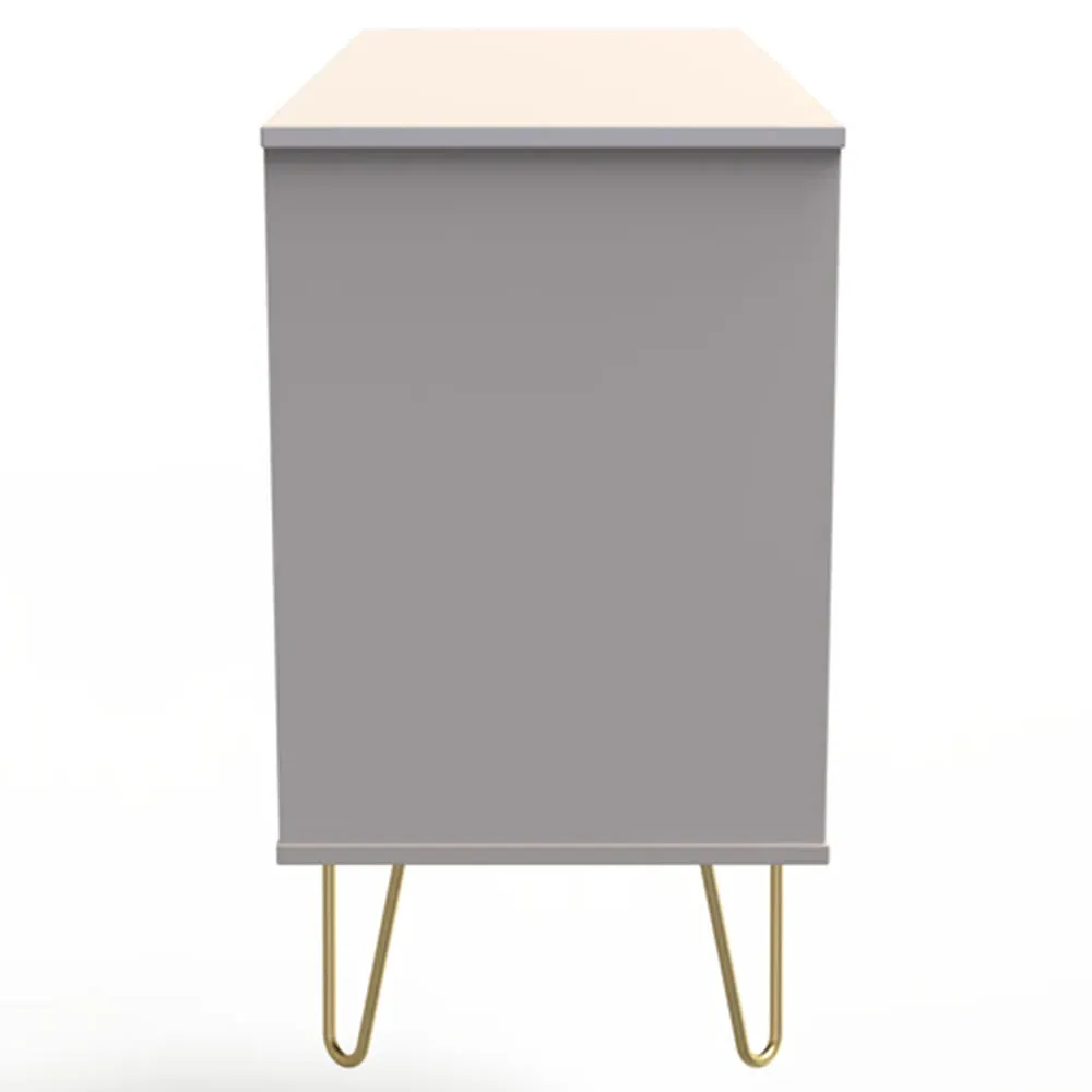 Cube 6 Drawer Chest of Drawers - Matt Kashmir