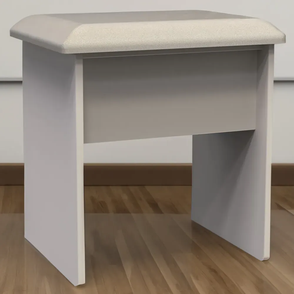 Cube Dressing Table Stool - Cream image