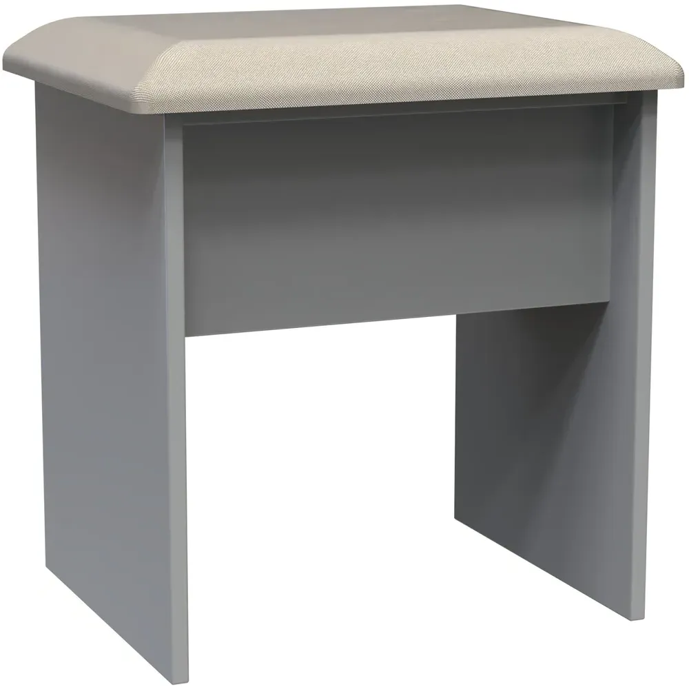 Cube Dressing Table Stool - Grey