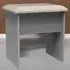 Cube Dressing Table Stool - Grey