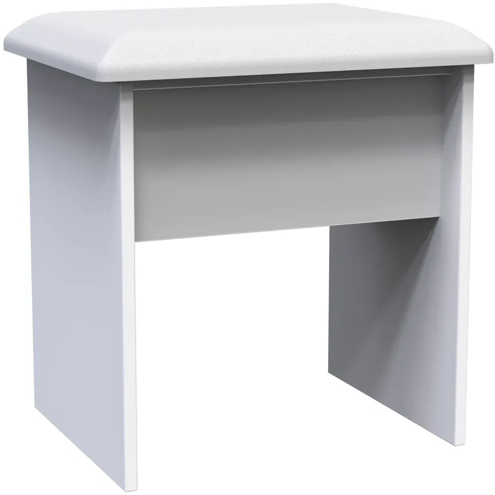 Cube Dressing Table Stool - White
