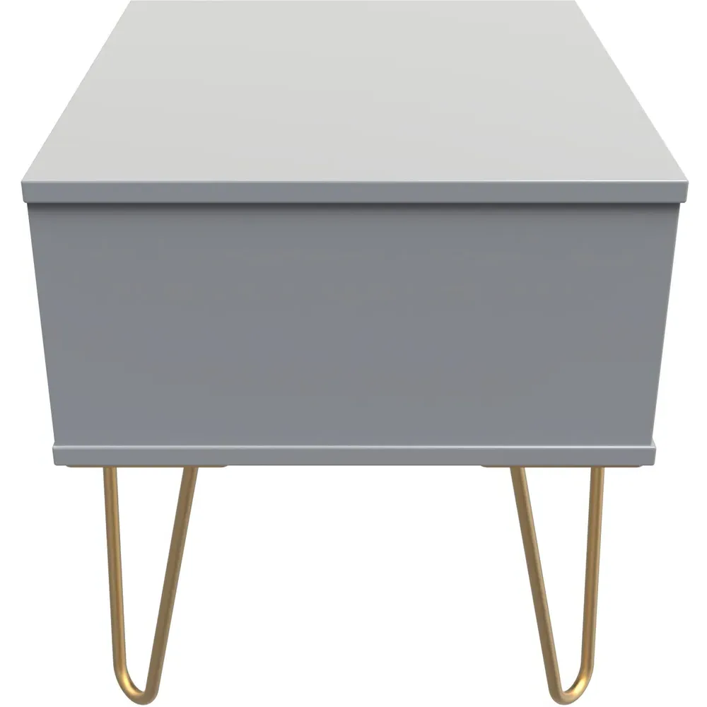 Cube Single Drawer Bedside Table - Dusk Grey