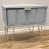 Cube Single Drawer Bedside Table - Dusk Grey