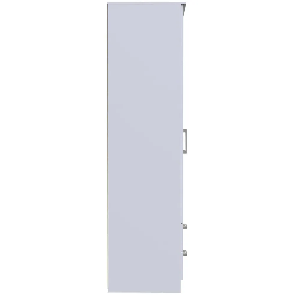 Devon 2 Door Wardrobe with Drawers - White
