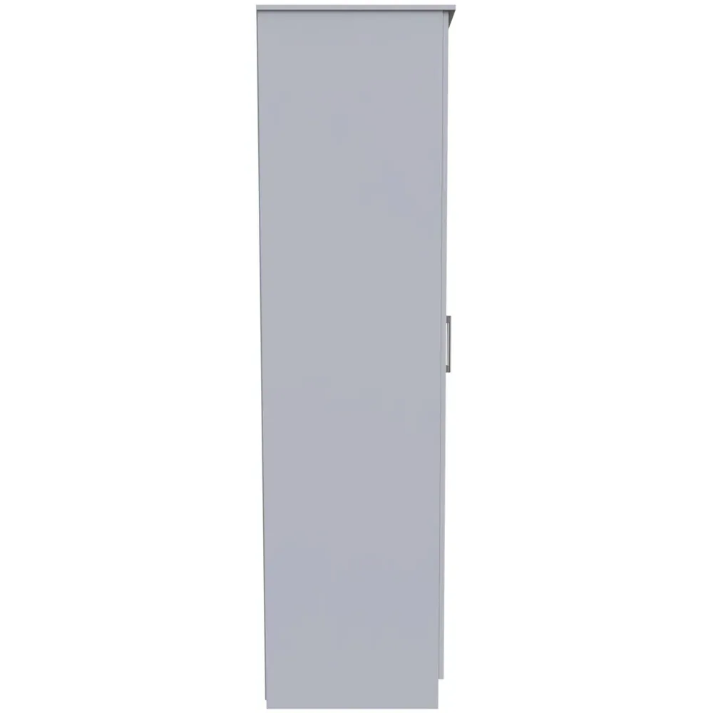 Devon 3 Door Mirrored Wardrobe - Grey