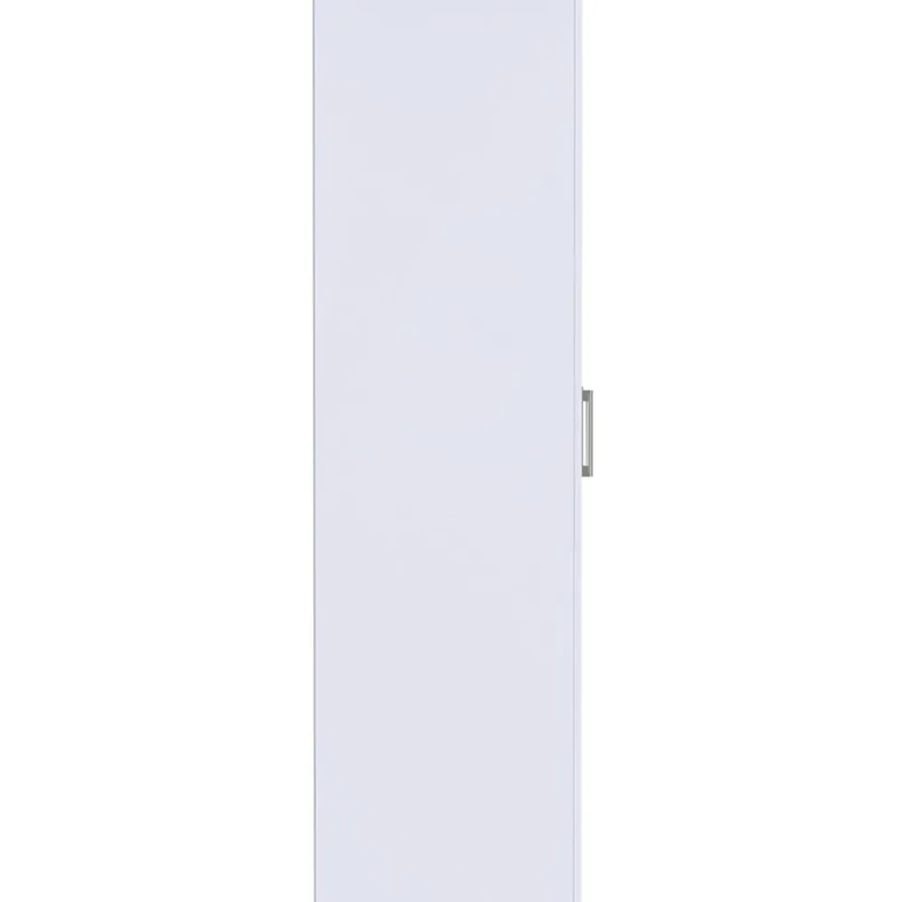 Devon 3 Door Mirrored Wardrobe - White