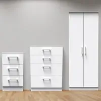 Devon 3 Piece Bedroom Furniture Set - White