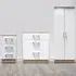 Devon 3 Piece Bedroom Furniture Set - White, Oak