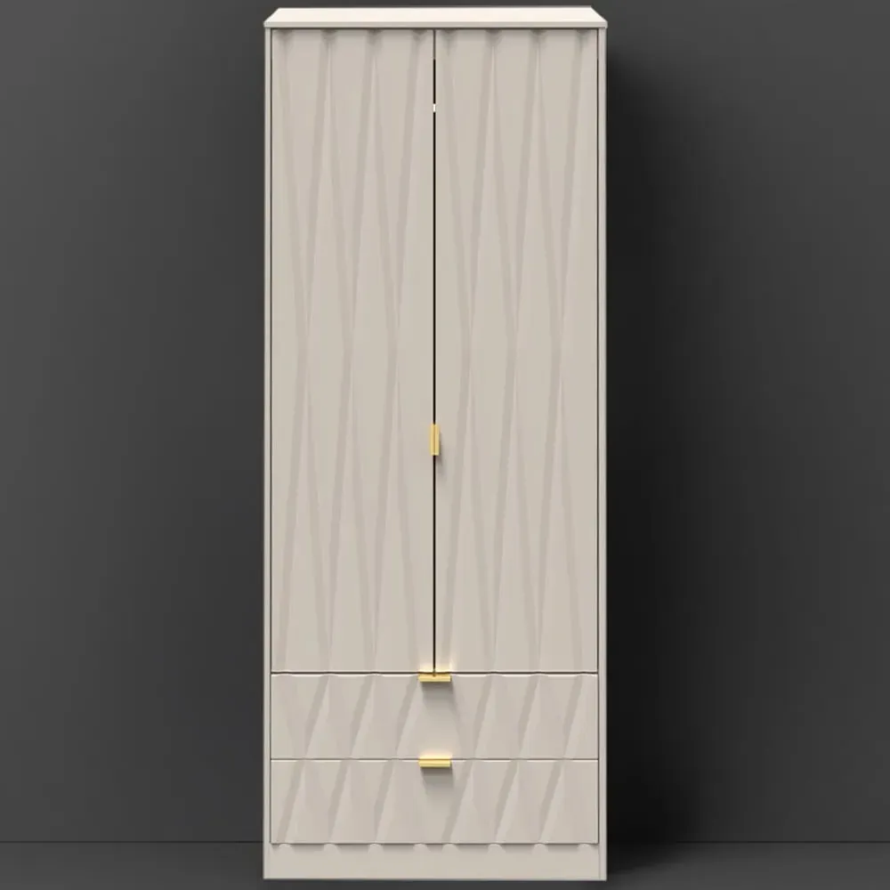 Diamond 2 Door 2 Drawer Tall Double Wardrobe - Kashmir
