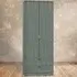 Diamond 2 Door 2 Drawer Tall Double Wardrobe - Reed Green