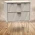 Diamond 2 Drawer Bedside Table - Cream
