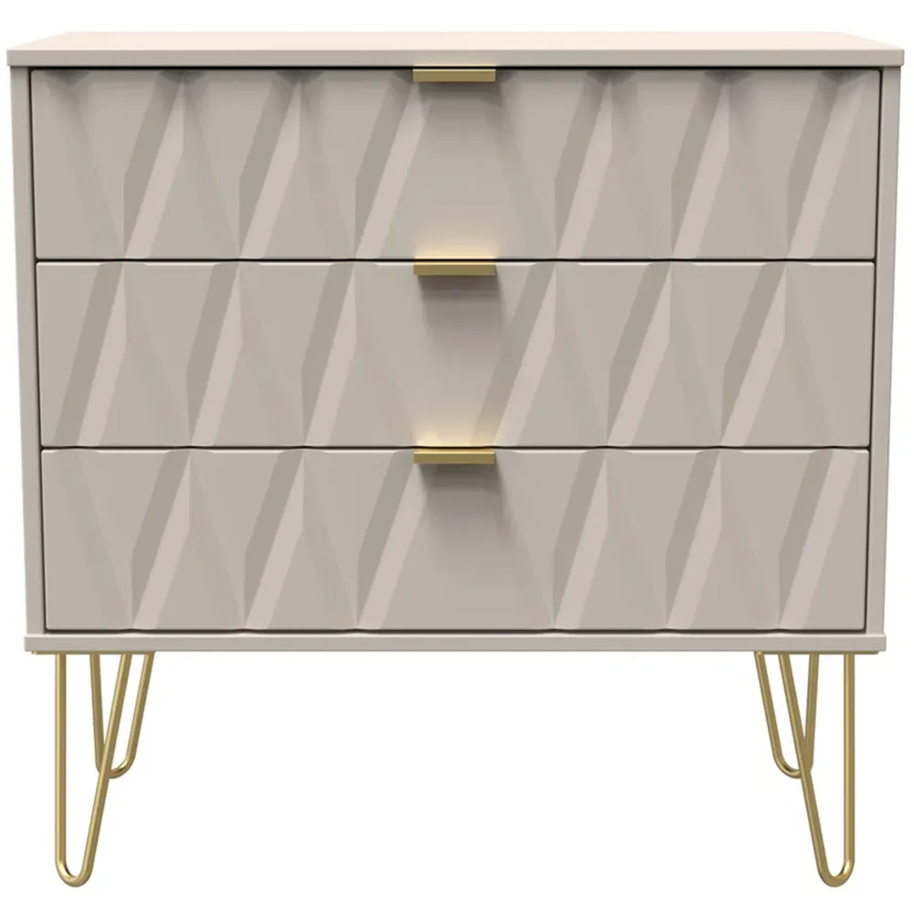 Diamond 3 Drawer Chest of Drawers - Kashmir