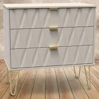 Diamond 3 Drawer Chest of Drawers - Kashmir