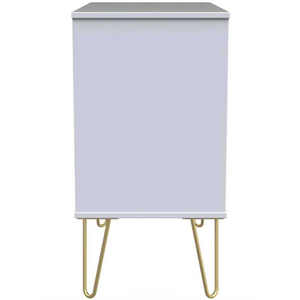 Diamond 3 Drawer Chest of Drawers - White