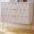 Diamond 3 Drawer Chest of Drawers - White