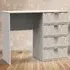Diamond 4 Drawer Vanity Desk - Cream