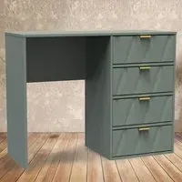 Diamond 4 Drawer Vanity Desk - Green