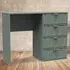Diamond 4 Drawer Vanity Desk - Green