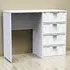 Diamond 4 Drawer Vanity Desk - White