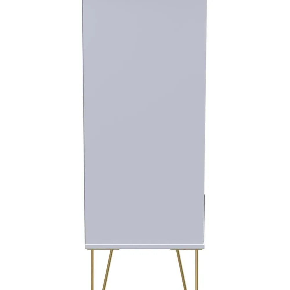 Diamond 5 Drawer Chest of Drawers - Indigo