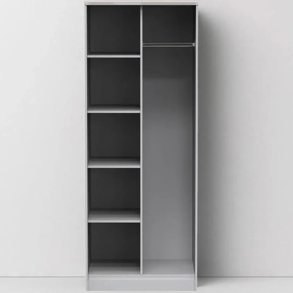 Diamond Tall Open Wardrobe - Matt Shadow Grey image