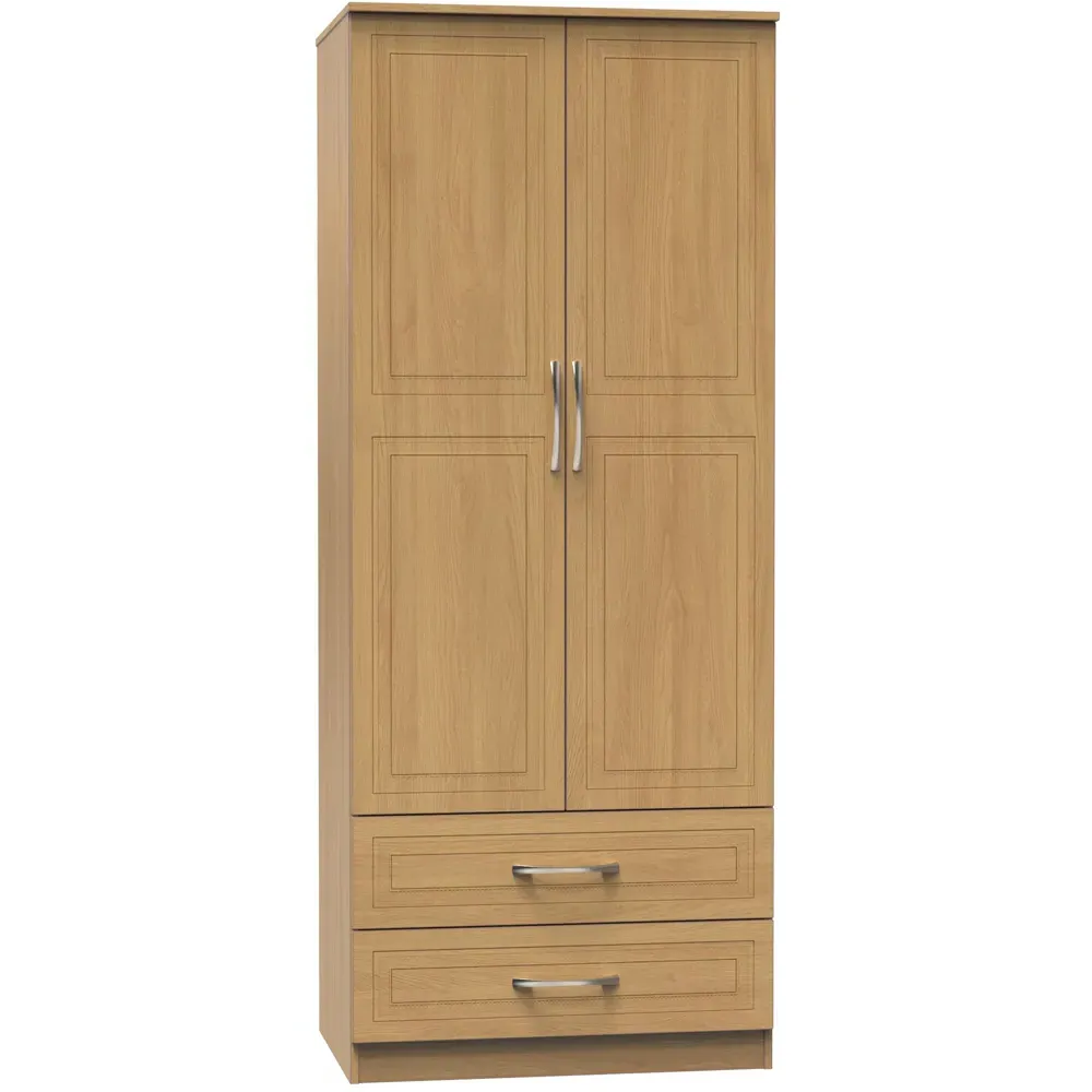 Dorset 2 Door 2 Drawer Wardrobe - Oak