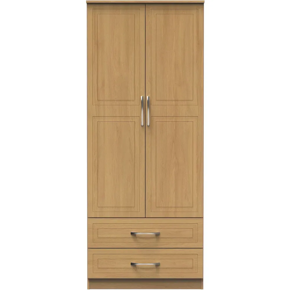 Dorset 2 Door 2 Drawer Wardrobe - Oak