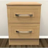 Dorset 2 Drawer Bedside Cabinet - Oak