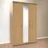 Dorset 3 Door Mirrored Wardrobe - Oak