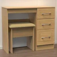 Dorset 3 Drawer Dressing Table Set - Oak