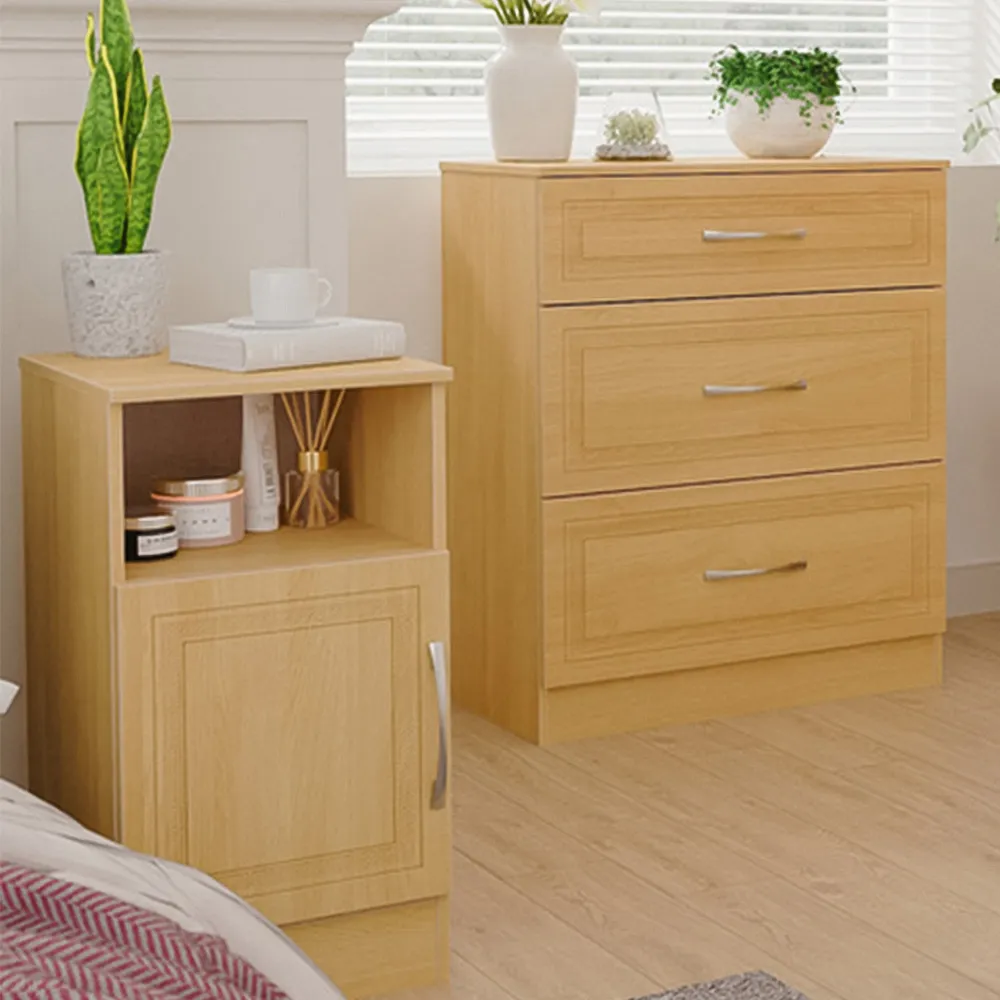 Dorset 3 Piece Bedroom Furniture Set - Oak