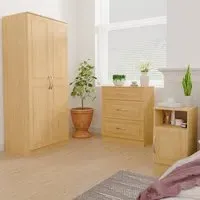 Dorset 3 Piece Bedroom Furniture Set - Oak