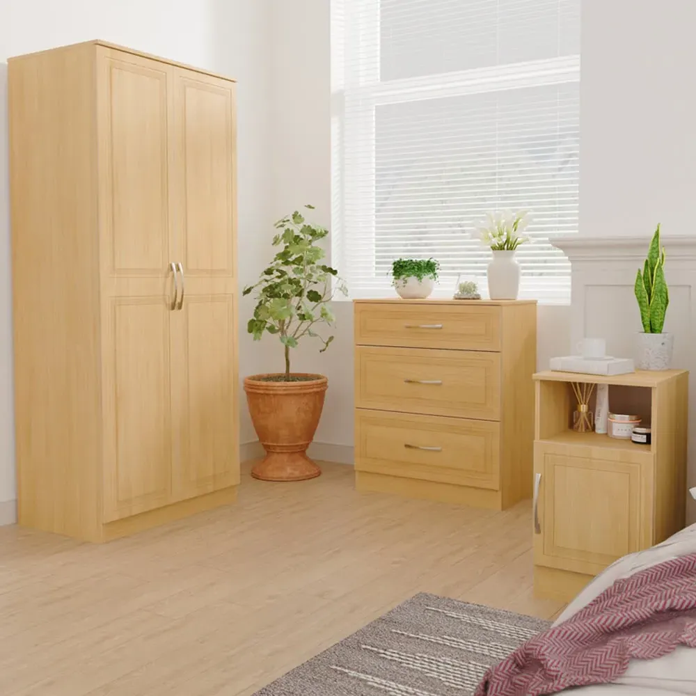 Dorset 3 Piece Bedroom Furniture Set - Oak image