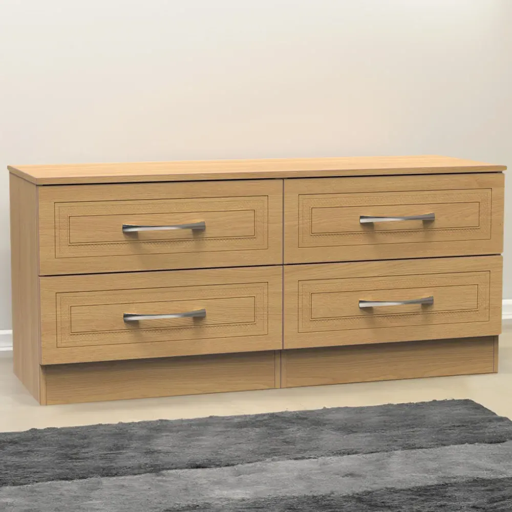 Dorset 4 Drawer Bed Box - Oak
