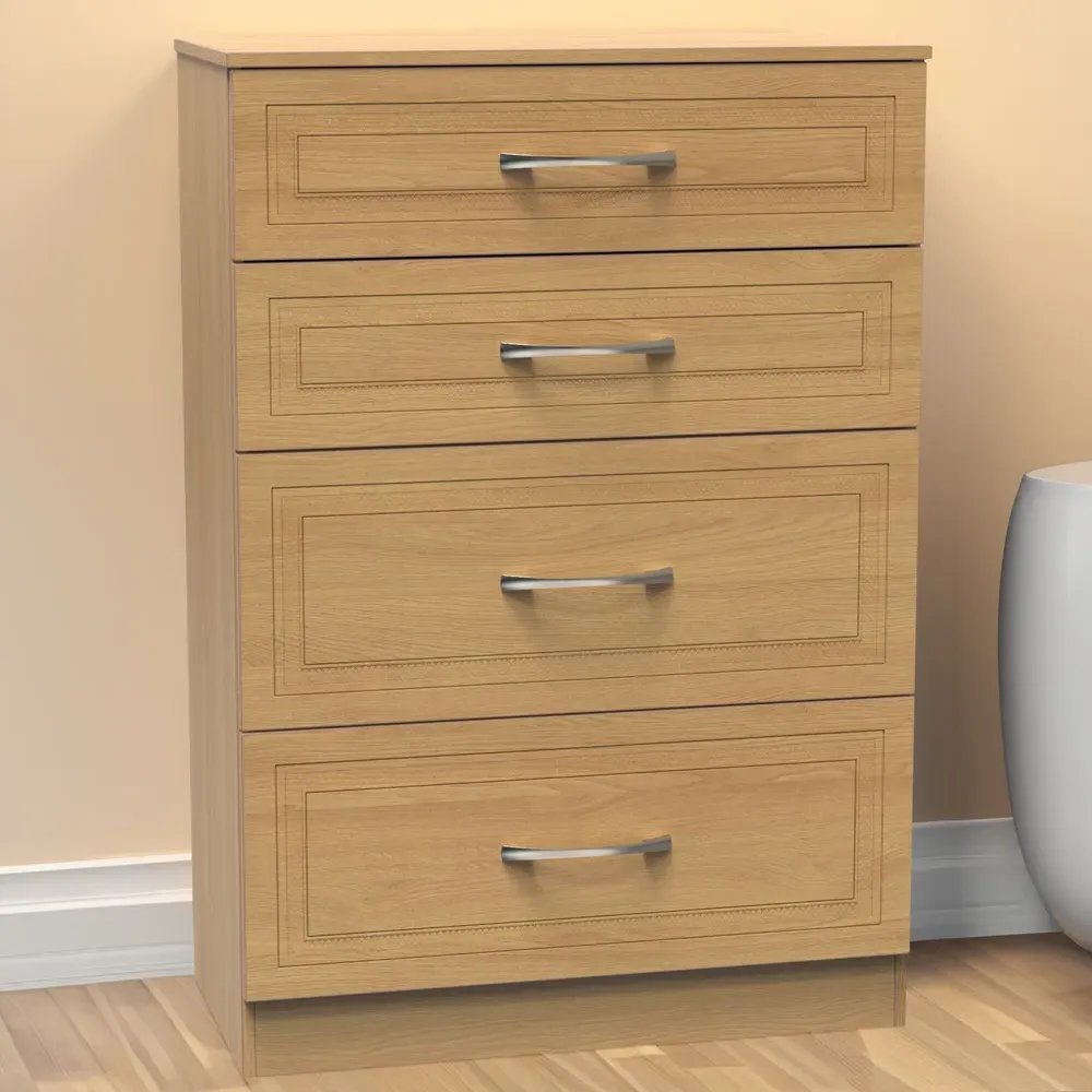 Dorset 4 Drawer Chest of Drawers - Oak
