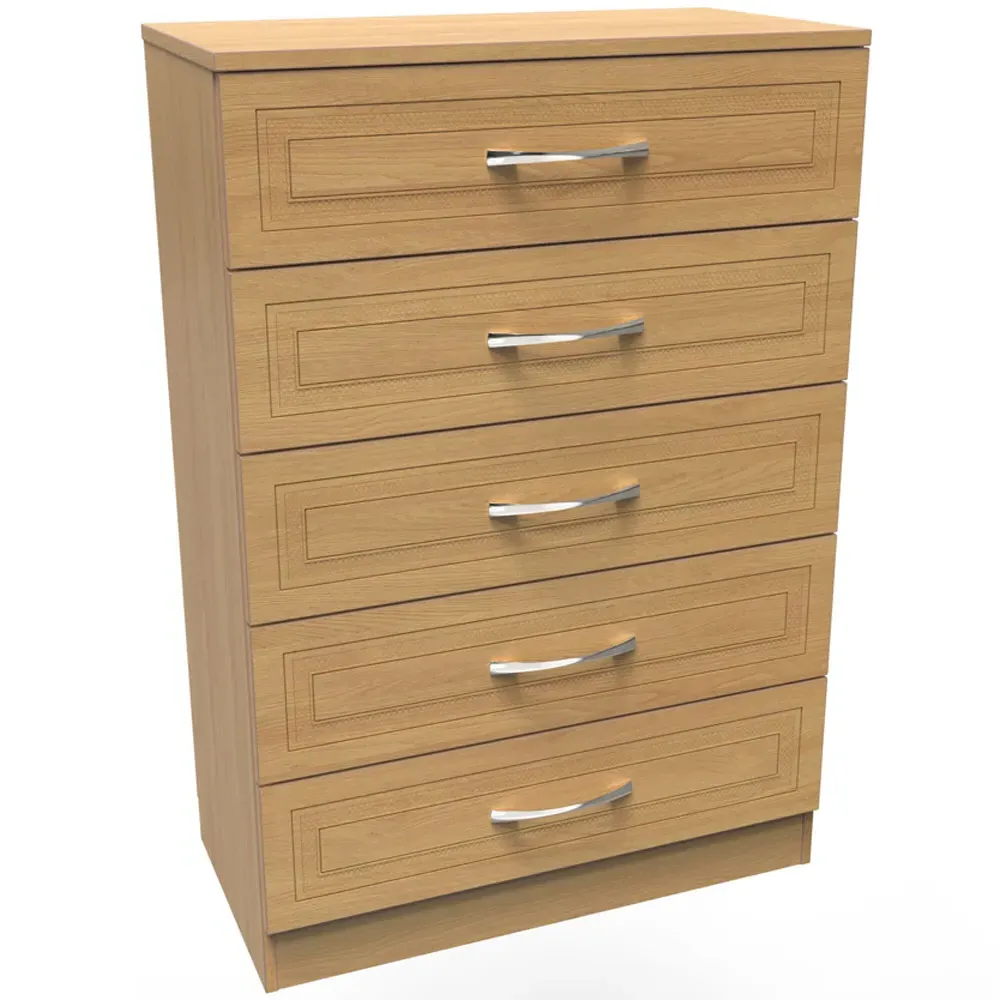 Dorset 5 Drawer Chest of Drawers - Oak