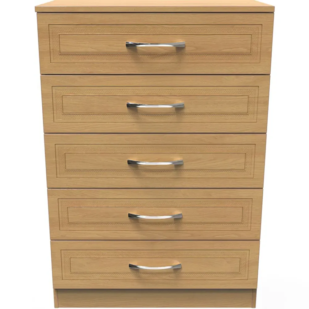 Dorset 5 Drawer Chest of Drawers - Oak