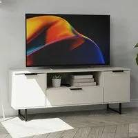 Hong Kong 2 Door Media Unit with Drawer - Cream