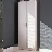 Hong Kong 2 Door Tall Wardrobe - Cream