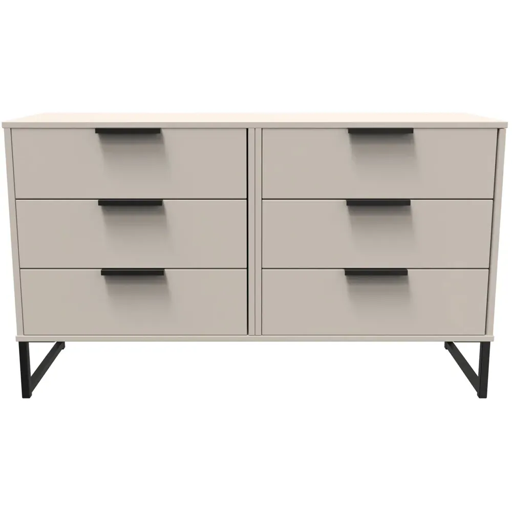 Hong Kong 6 Drawer Chest of Drawers - Cream