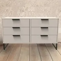 Hong Kong 6 Drawer Chest of Drawers - Cream