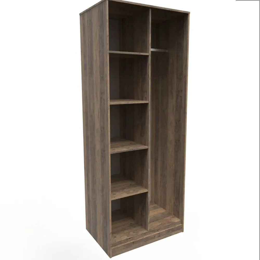 Hong Kong Tall Open Wardrobe - Brown