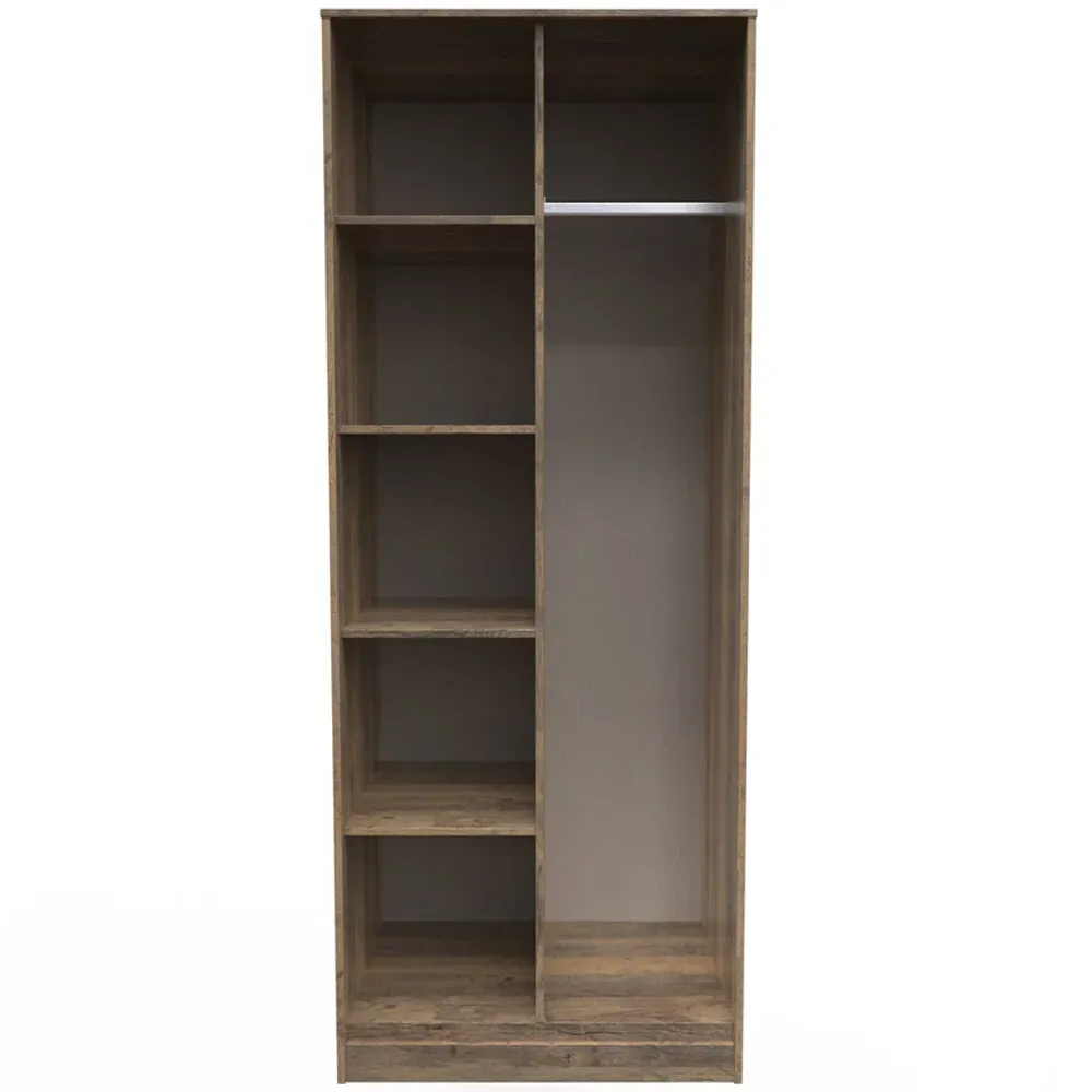 Hong Kong Tall Open Wardrobe - Brown