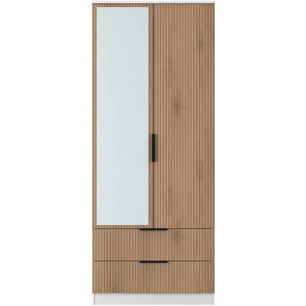 Java 2 Door Wardrobe with Drawers - White