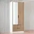 Java 2 Door Wardrobe with Drawers - White