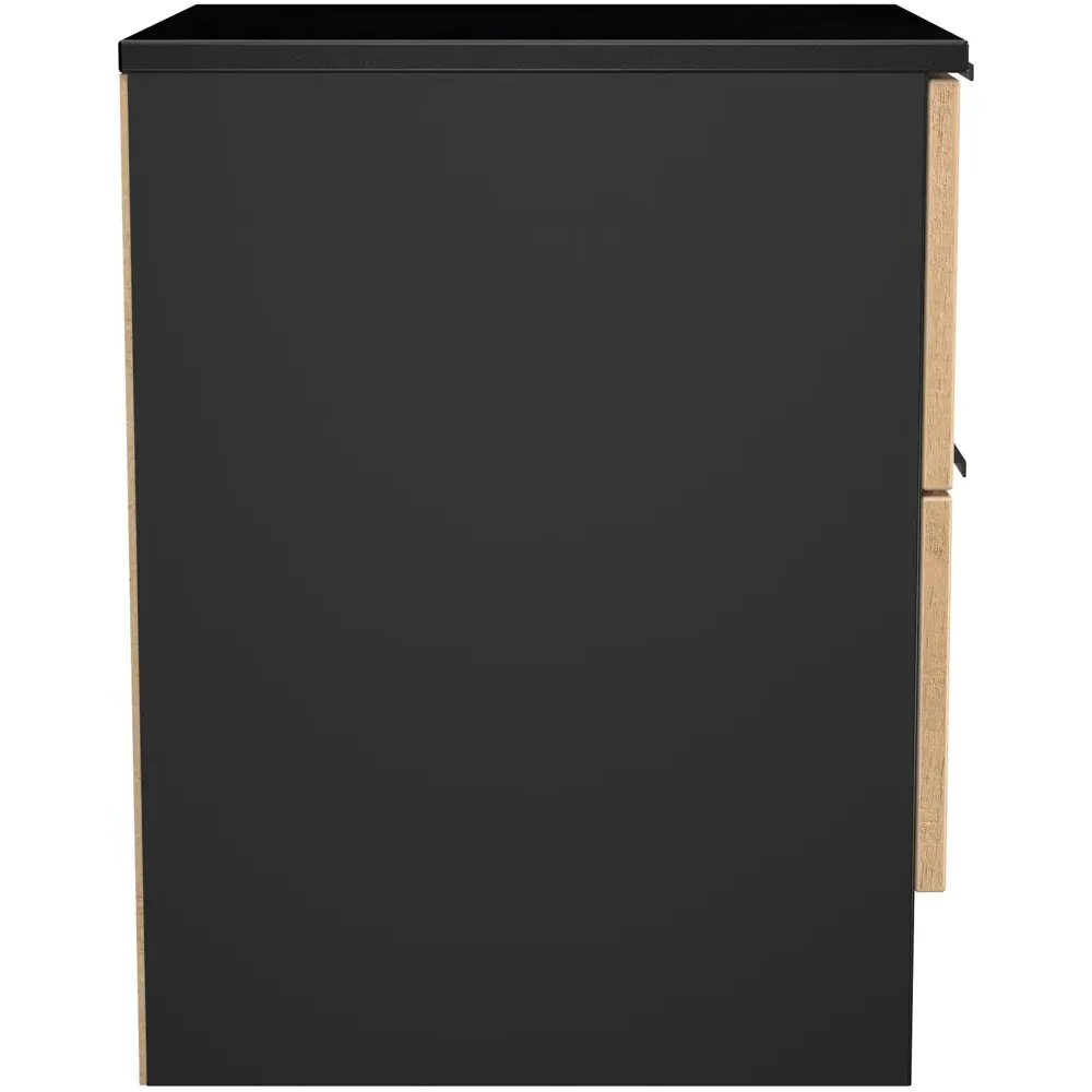 Java 2 Drawer Bedside Cabinet - Black