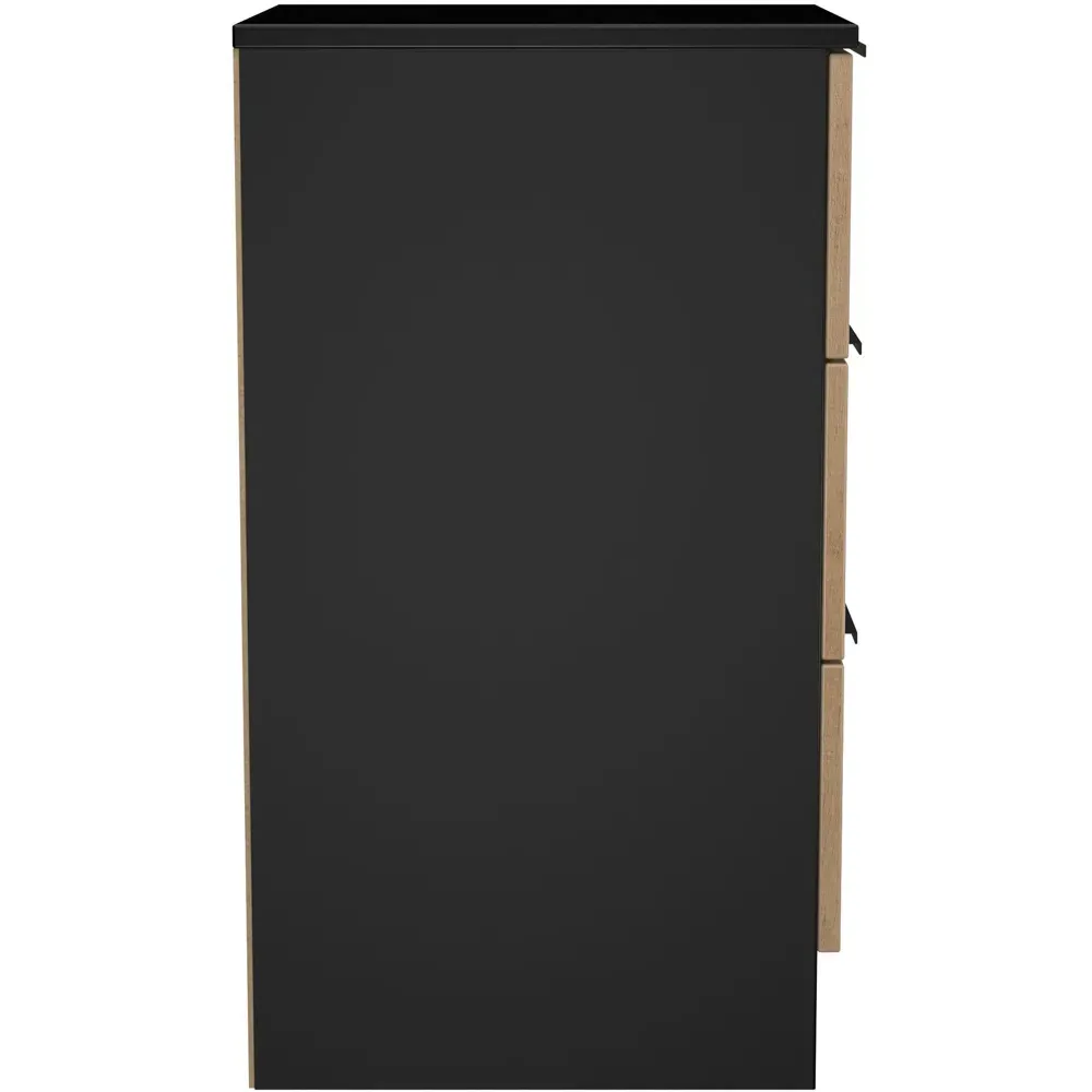 Java 3 Drawer Bedside Cabinet - Black