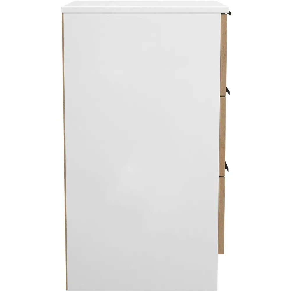 Java 3 Drawer Bedside Cabinet - White